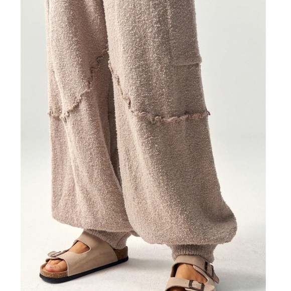 Boho Textured stretchy waist harem leg lounge pants - Picture 5 of 13